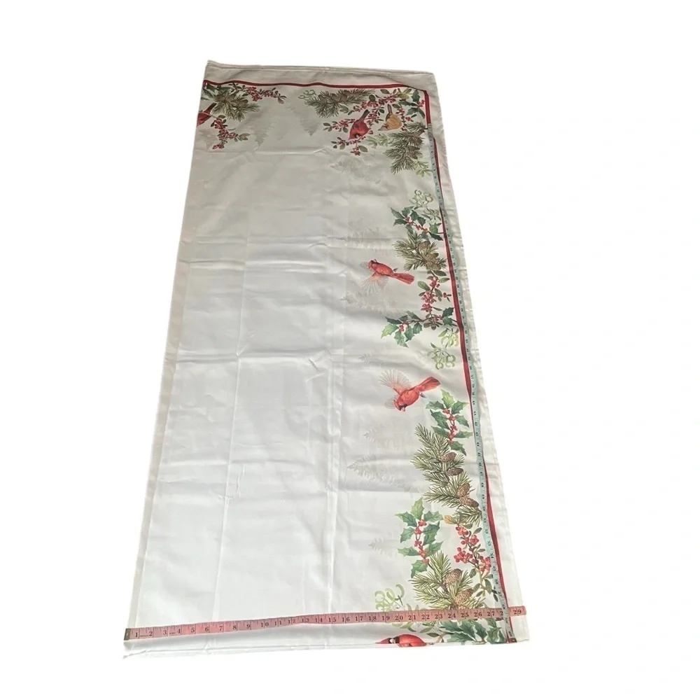 New!Benson Mills Cardinal Table Cloth, Holiday, Winter, and Christmas Tablecloth